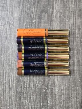 LipSense Long-Lasting Liquid Lip Color Set Nude Berry Orange Soda Violet Wicked